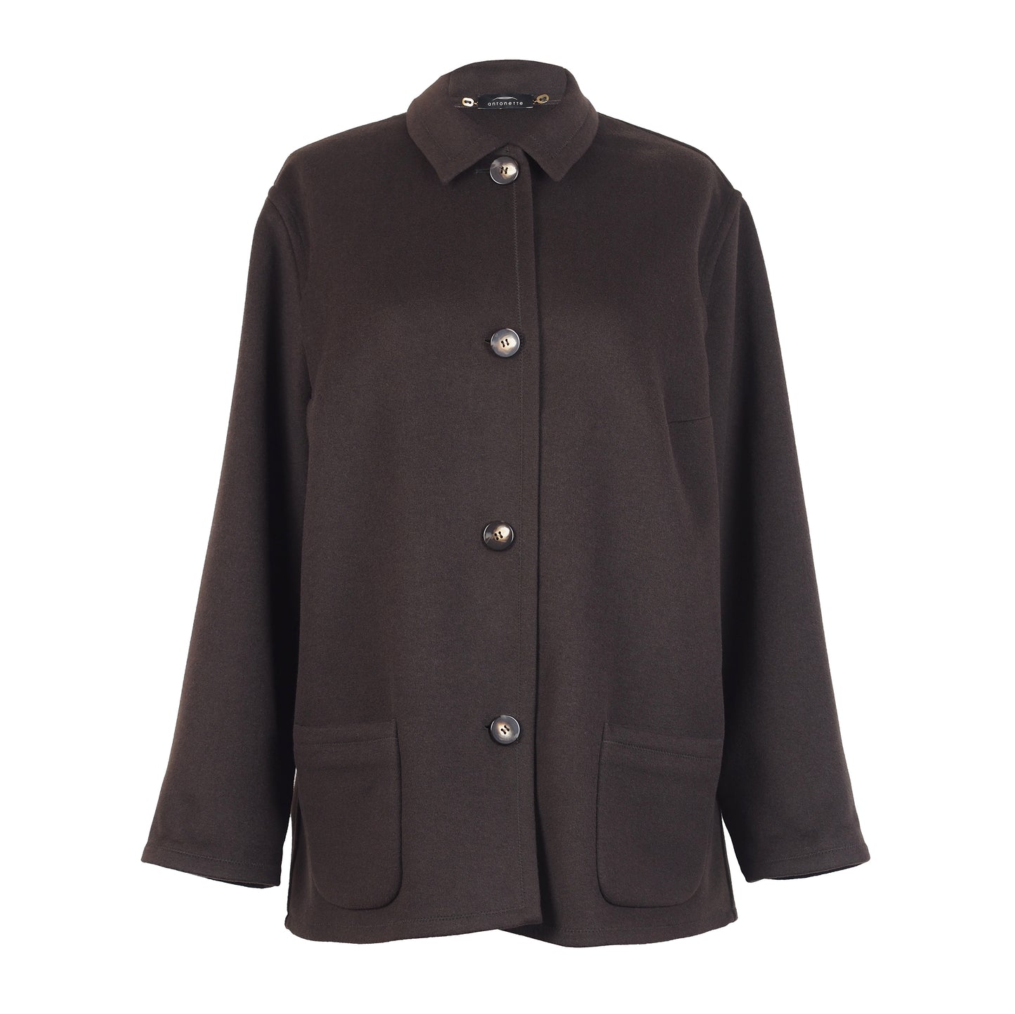 CHOCOLATE BROWN LAMBSWOOL JACKET