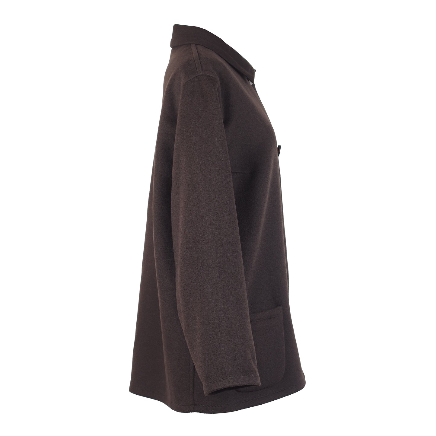 CHOCOLATE BROWN LAMBSWOOL JACKET
