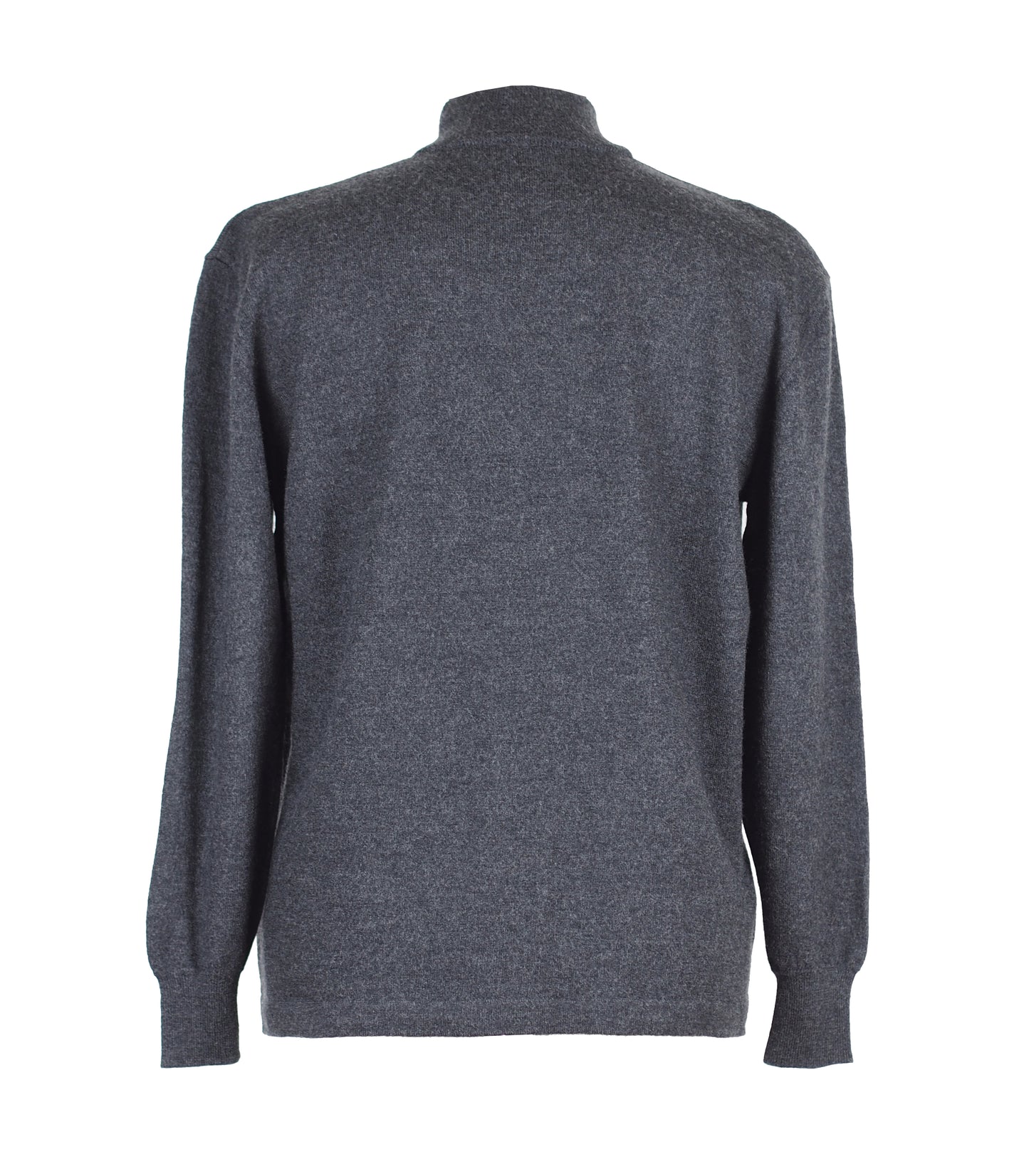 GREY PURE WOOL HIGH NECK SWEATER
