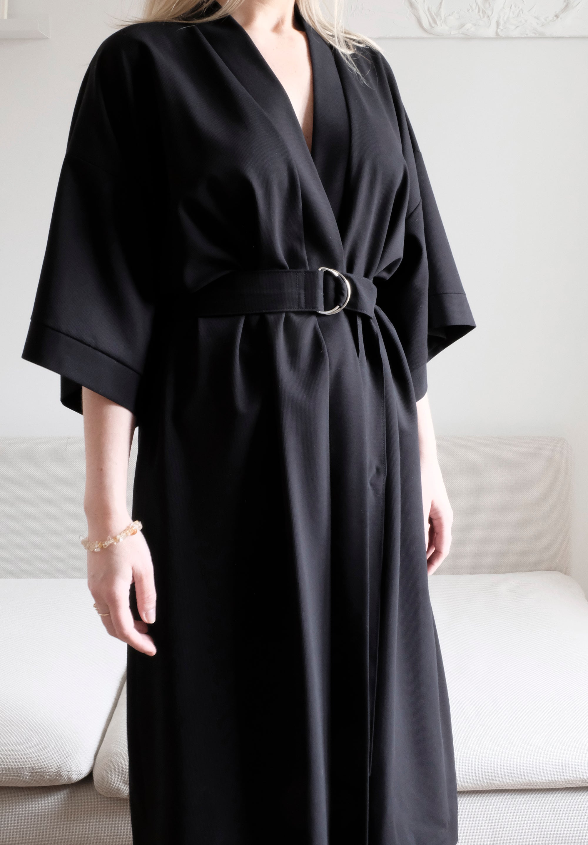TEXTURED COTTON KIMONO