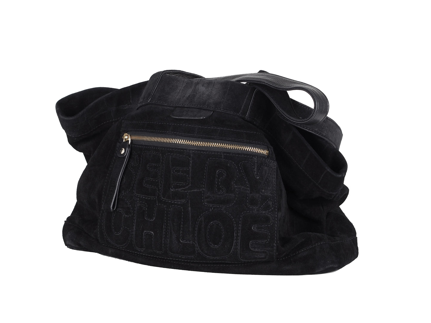 SEE BY CHOLÉ EMBOSSED SUEDE TOTE