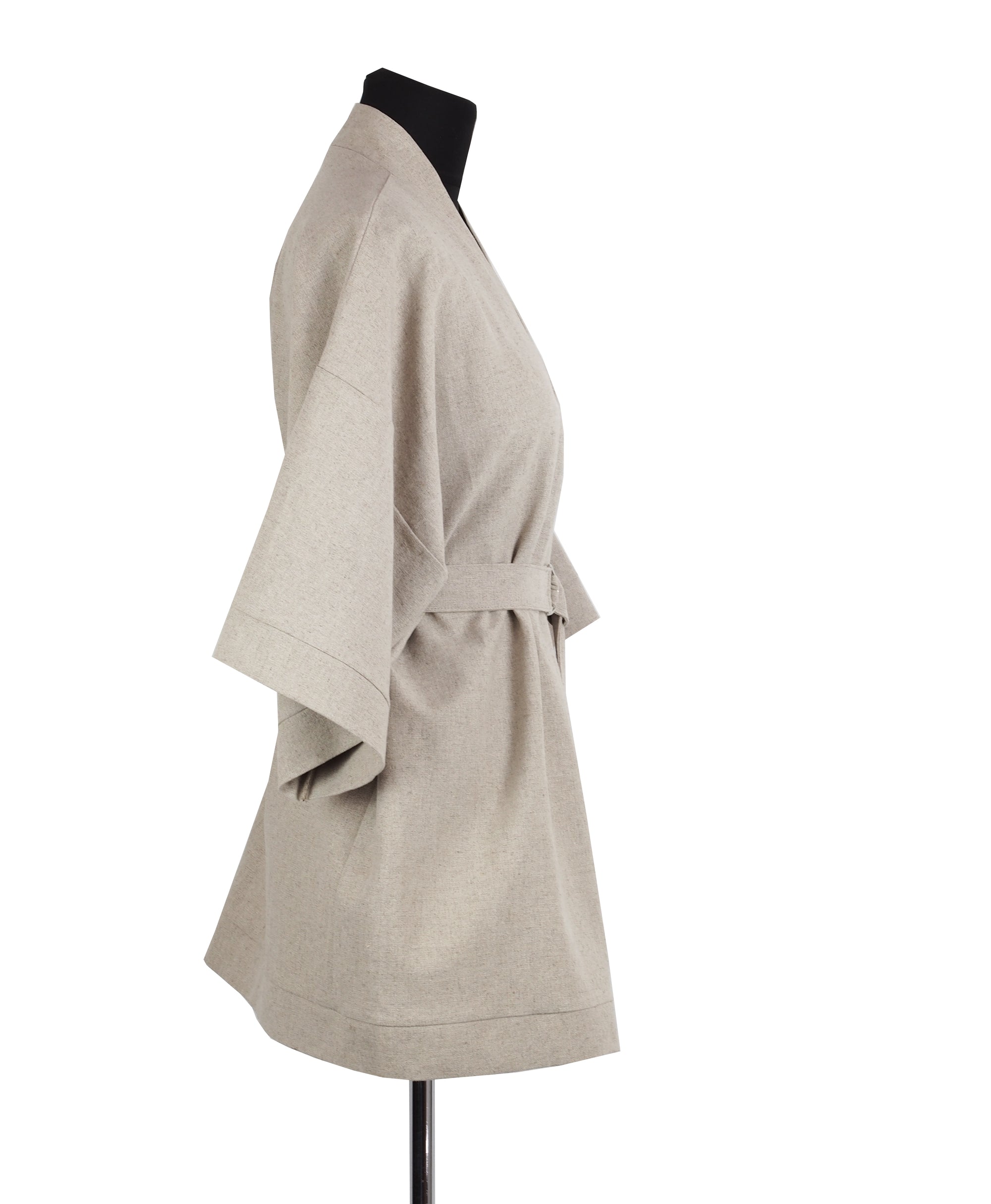 BEIGE LINEN KIMONO - CHRISTINA FISCHER