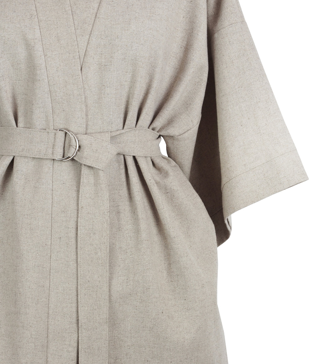 BEIGE LINEN KIMONO - CHRISTINA FISCHER
