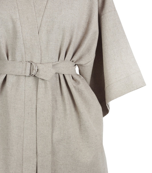 BEIGE LINEN KIMONO