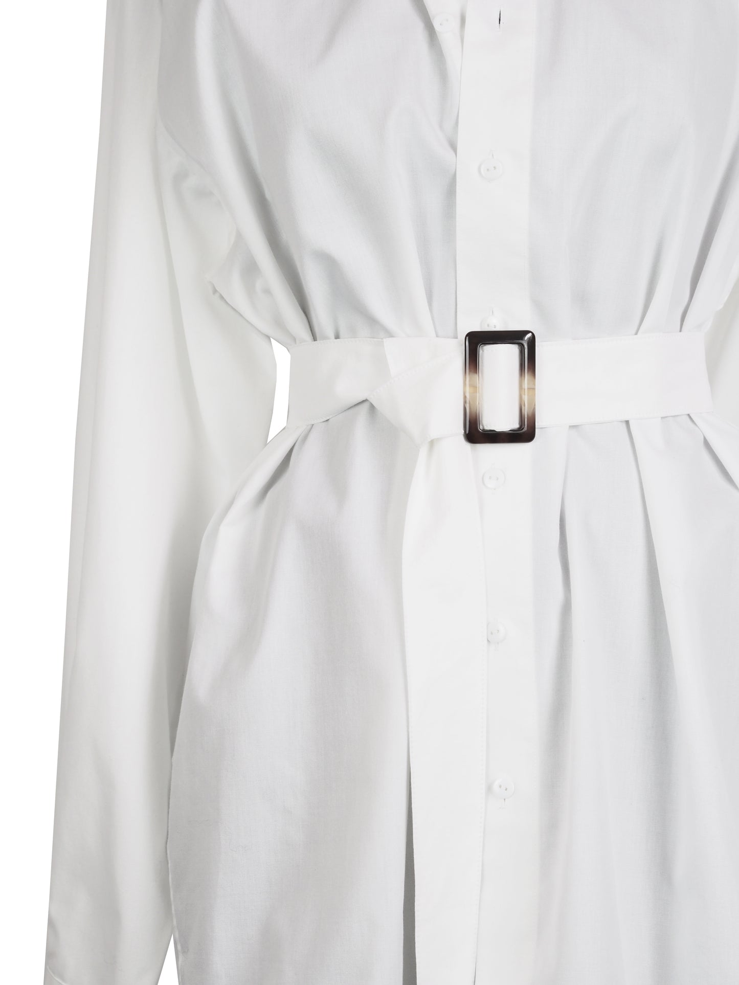 BELTED WHITE SHIRT