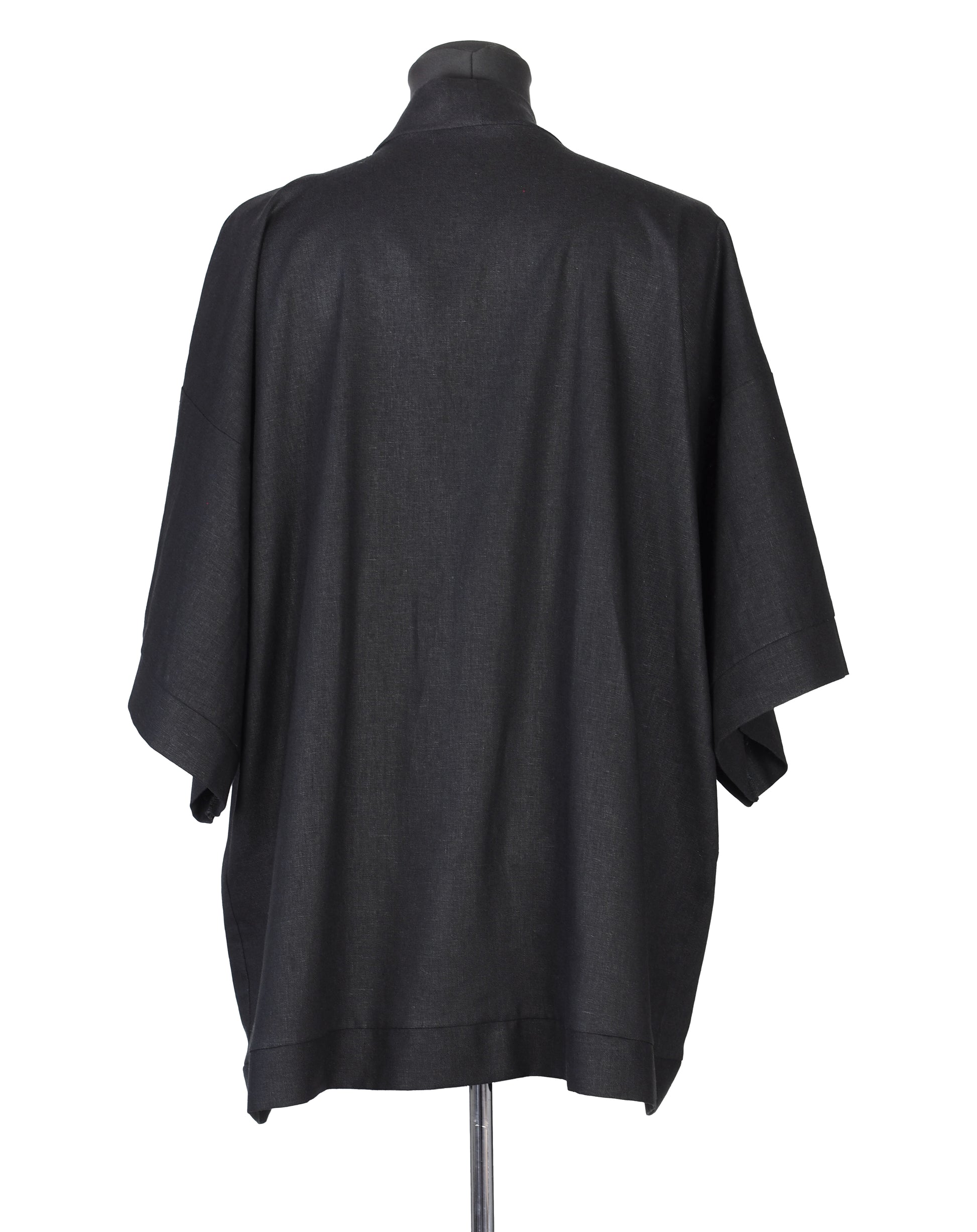 BLACK LINEN KIMONO - CHRISTINA FISCHER