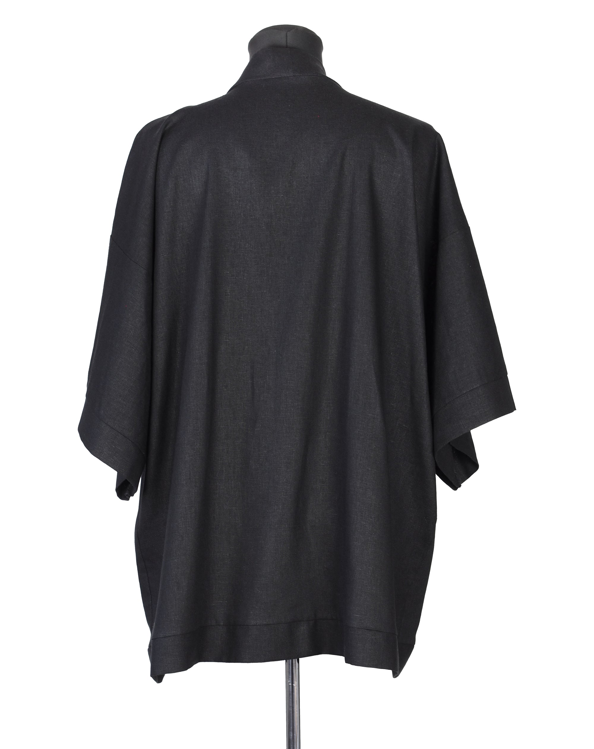 BLACK LINEN KIMONO - CHRISTINA FISCHER