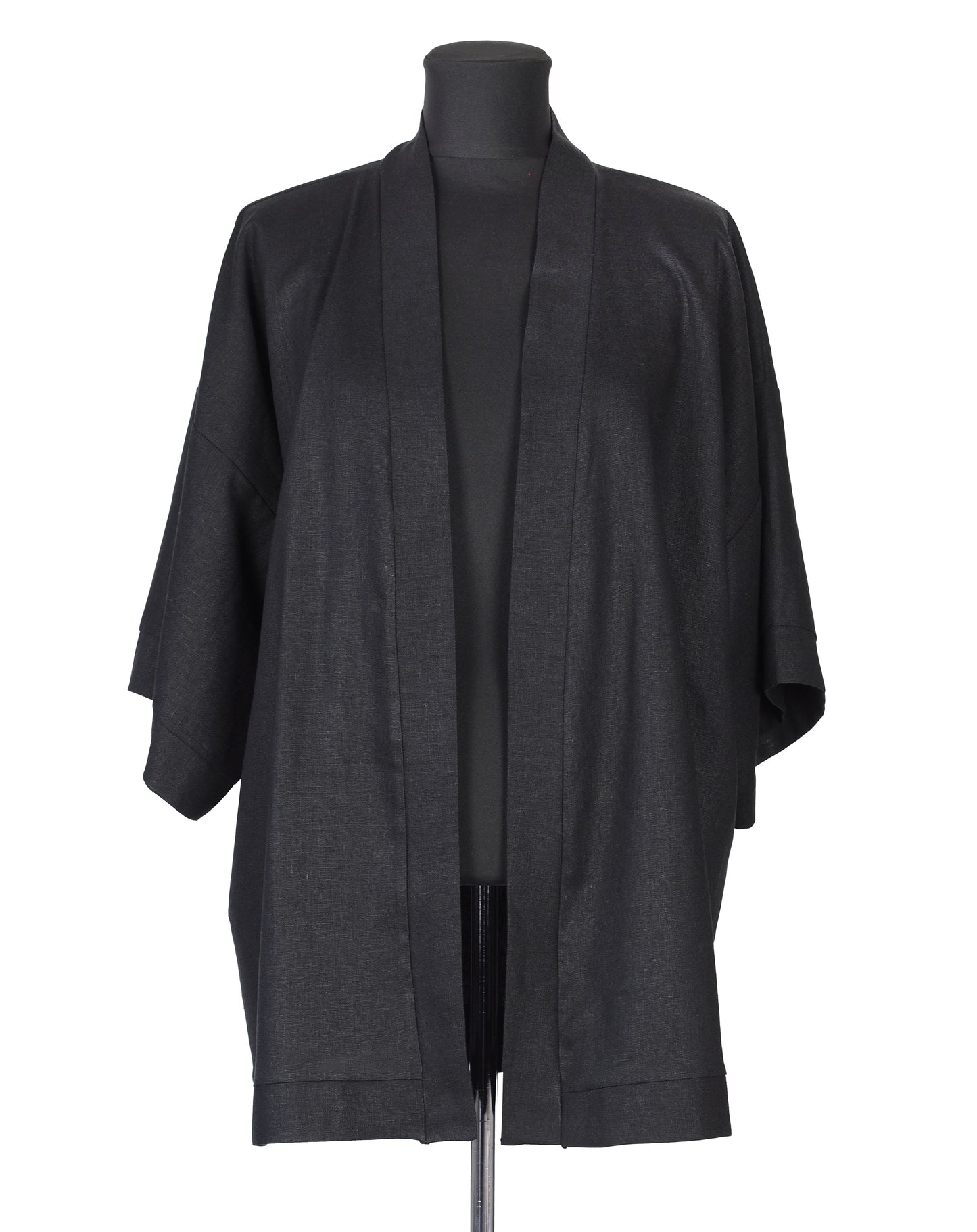 BLACK LINEN KIMONO - CHRISTINA FISCHER