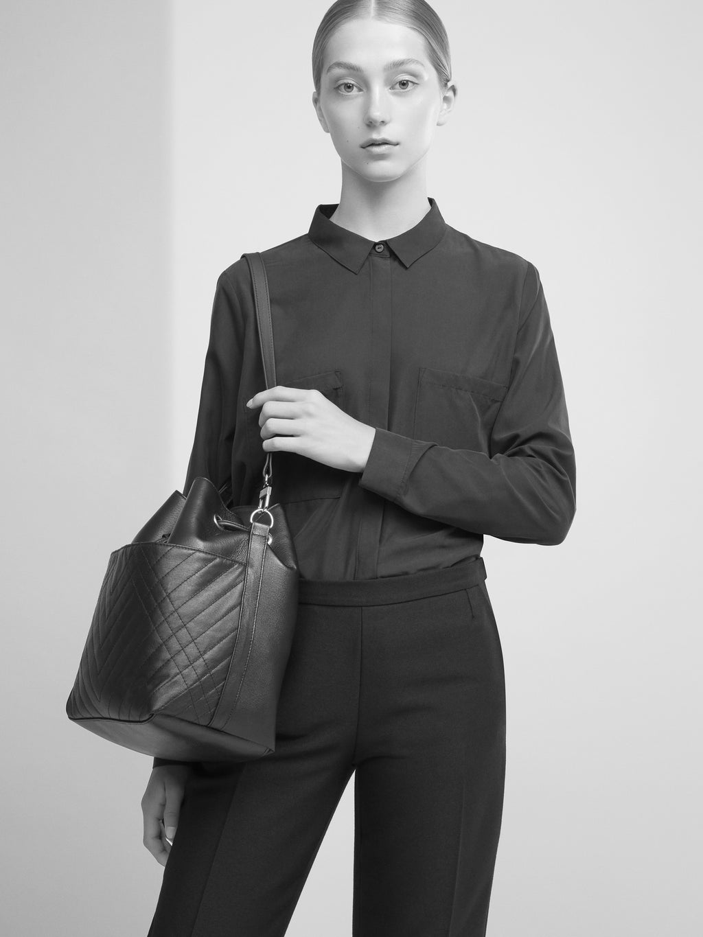 QUILTED BUCKET BAG - CHRISTINA FISCHER