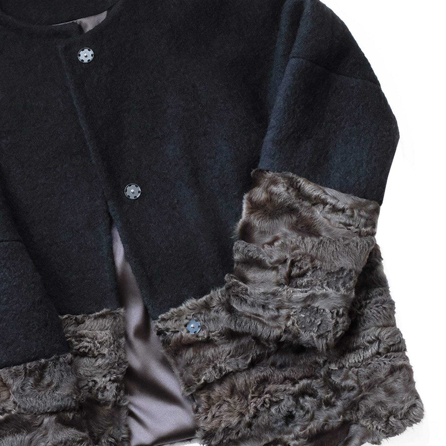 ONE OF A KIND WOOL / FUR JACKET
