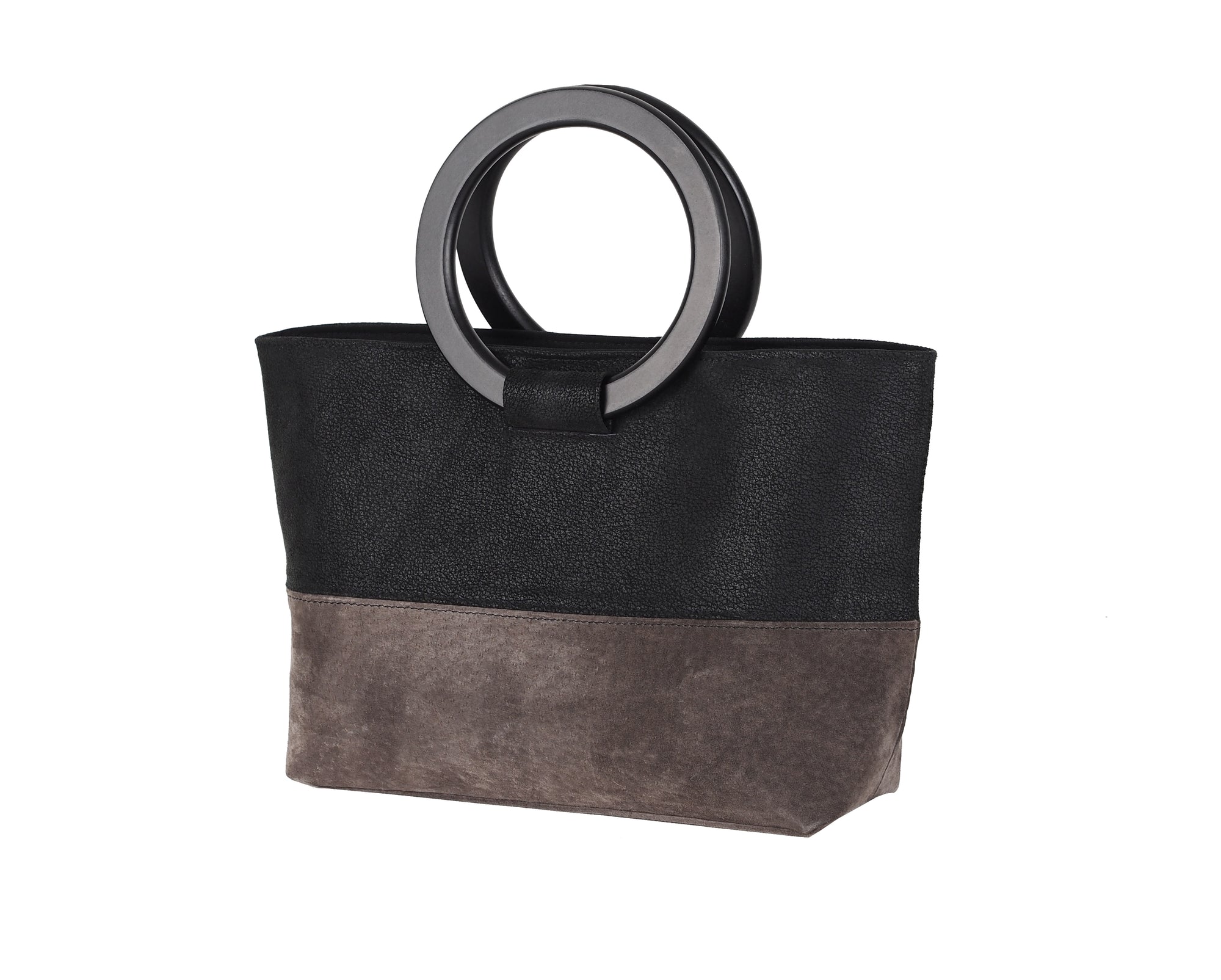 HANDBAG WITH ROUND HANDLES