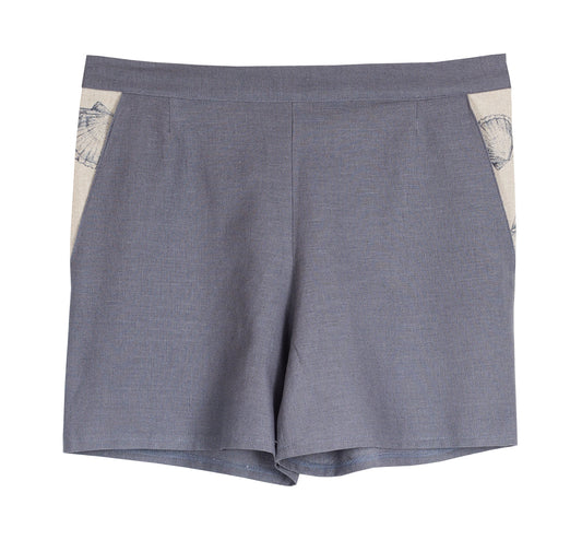 HIGH WAIST LINEN SHORTS