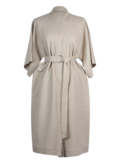 BEIGE LINEN KIMONO - CHRISTINA FISCHER