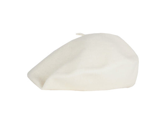 OFF WHITE WOOL BERET