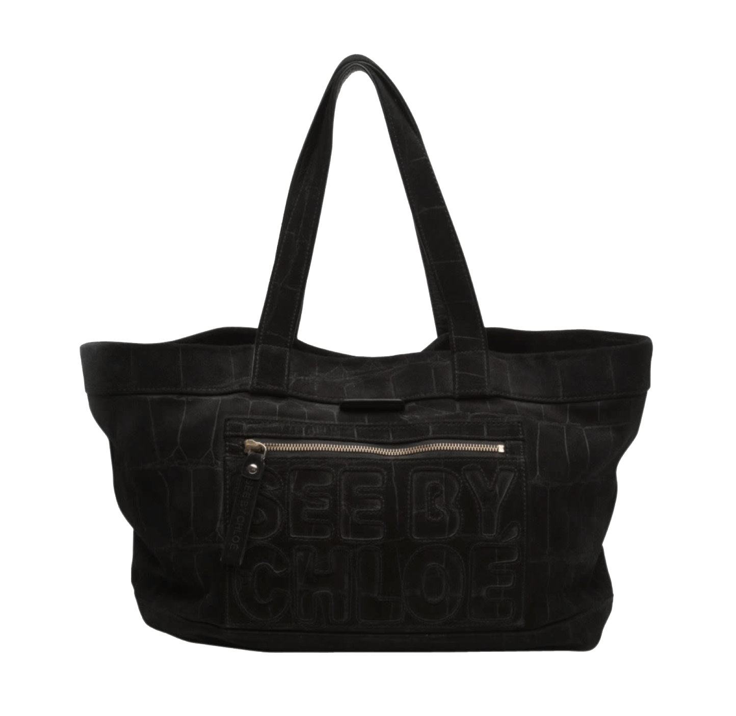 SEE BY CHOLÉ EMBOSSED SUEDE TOTE