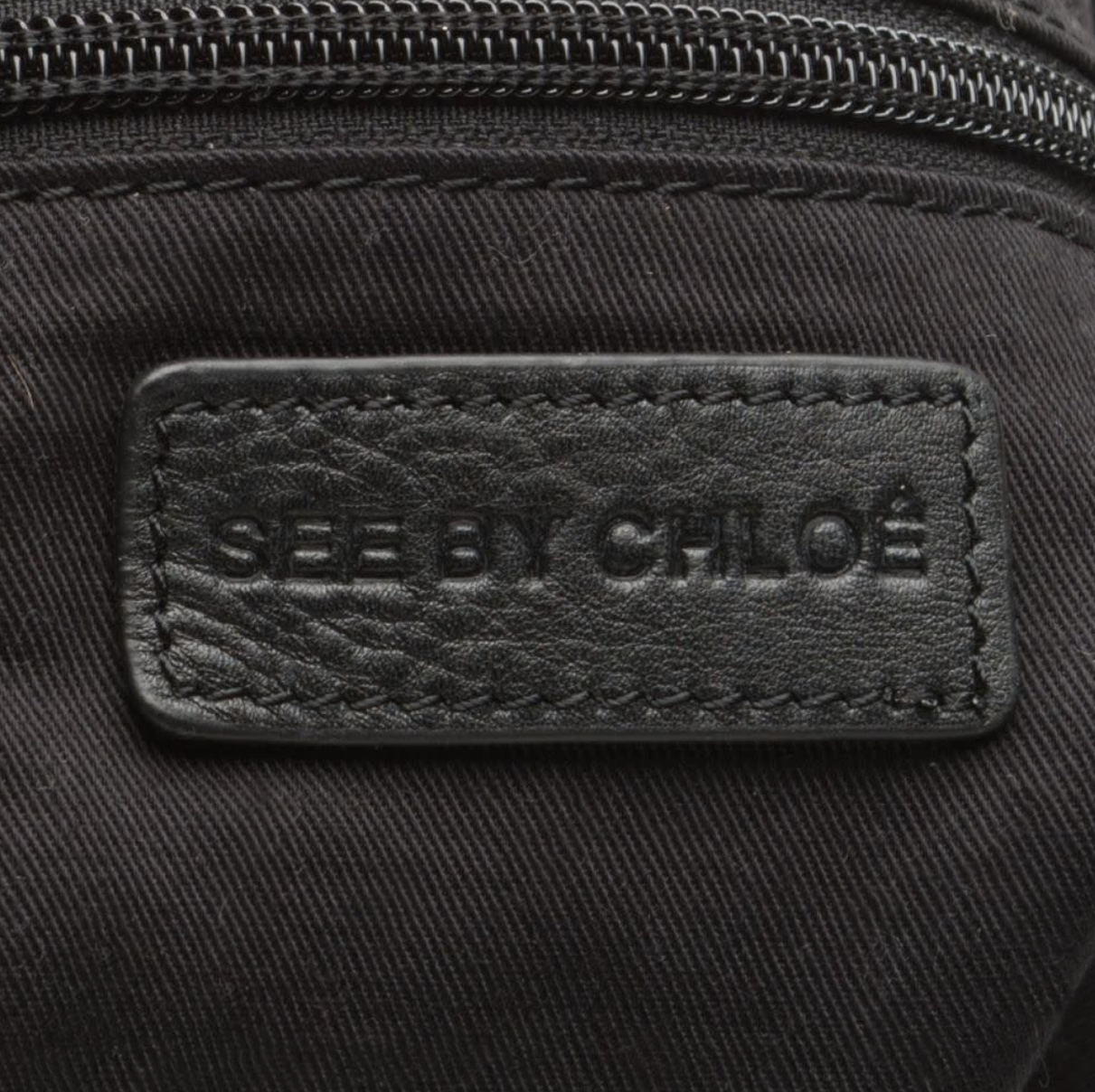 SEE BY CHOLÉ EMBOSSED SUEDE TOTE