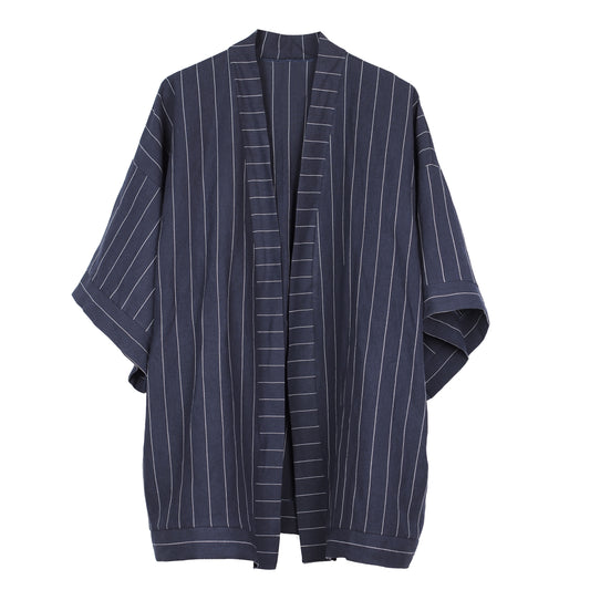 PINSTRIPE LINEN KIMONO