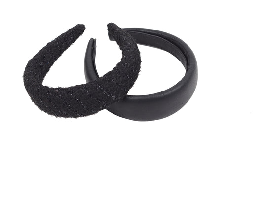 BOUCLE AND LEATHER HEADBAND - CHRISTINA FISCHER