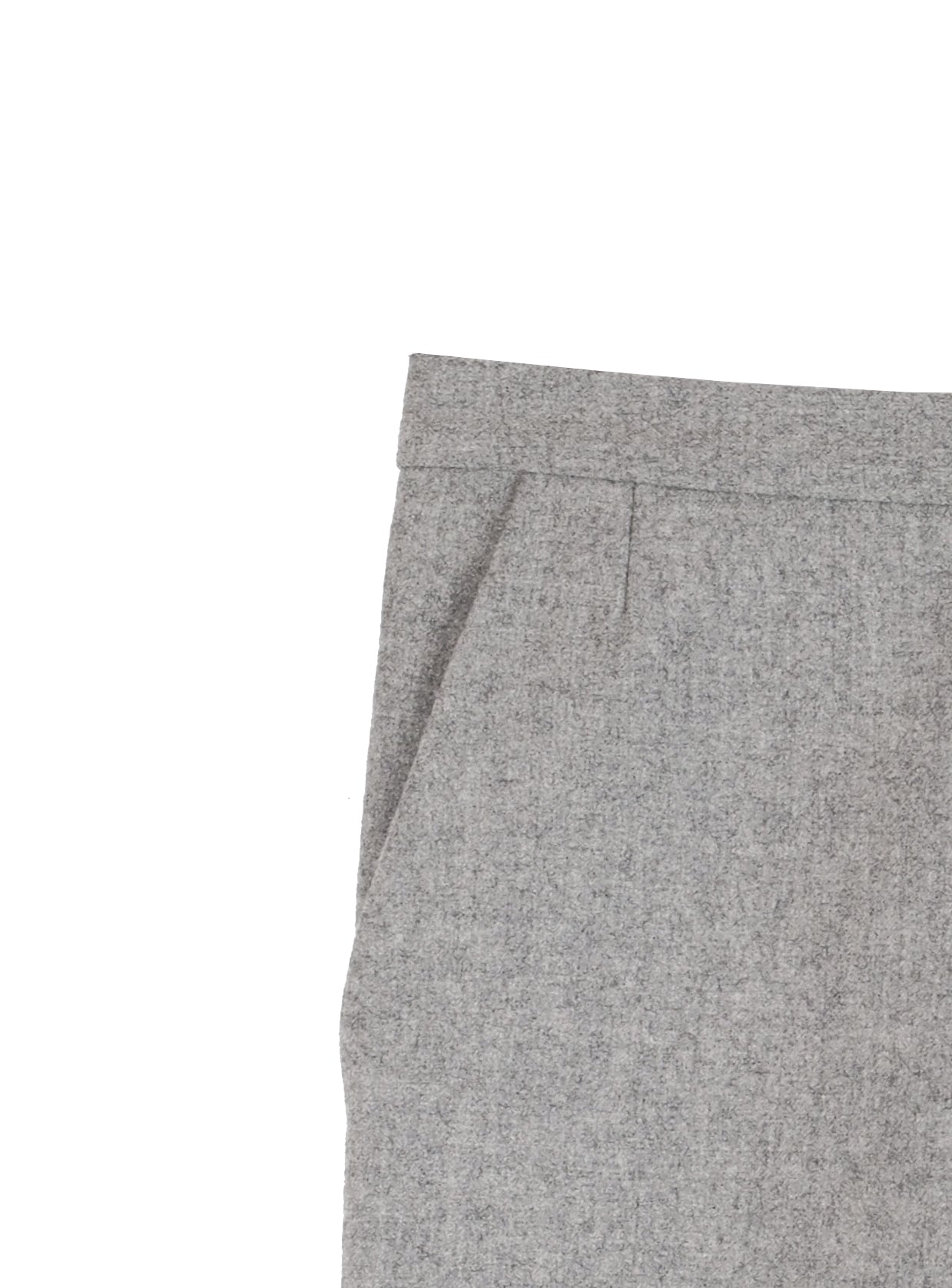 HIGH WAIST WOOL SHORTS